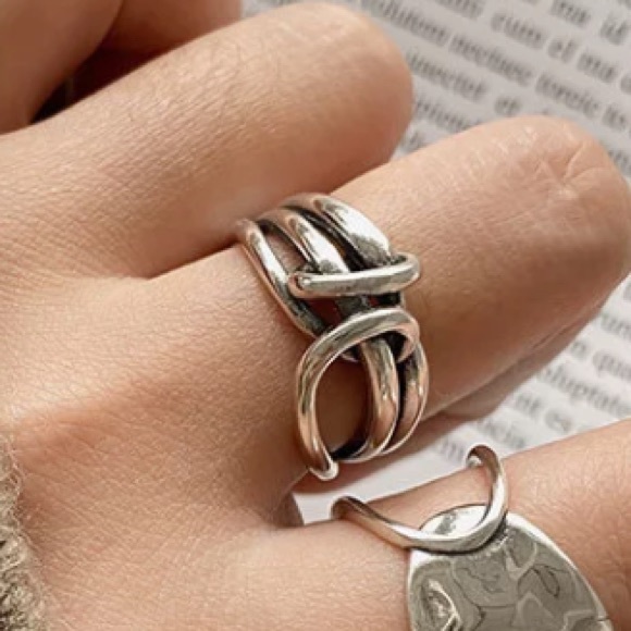 🤍Insta sterling silver open ring - Picture 1 of 4